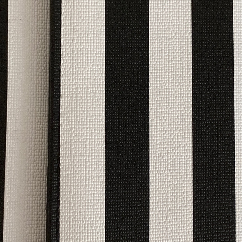Black and white striped wallet
